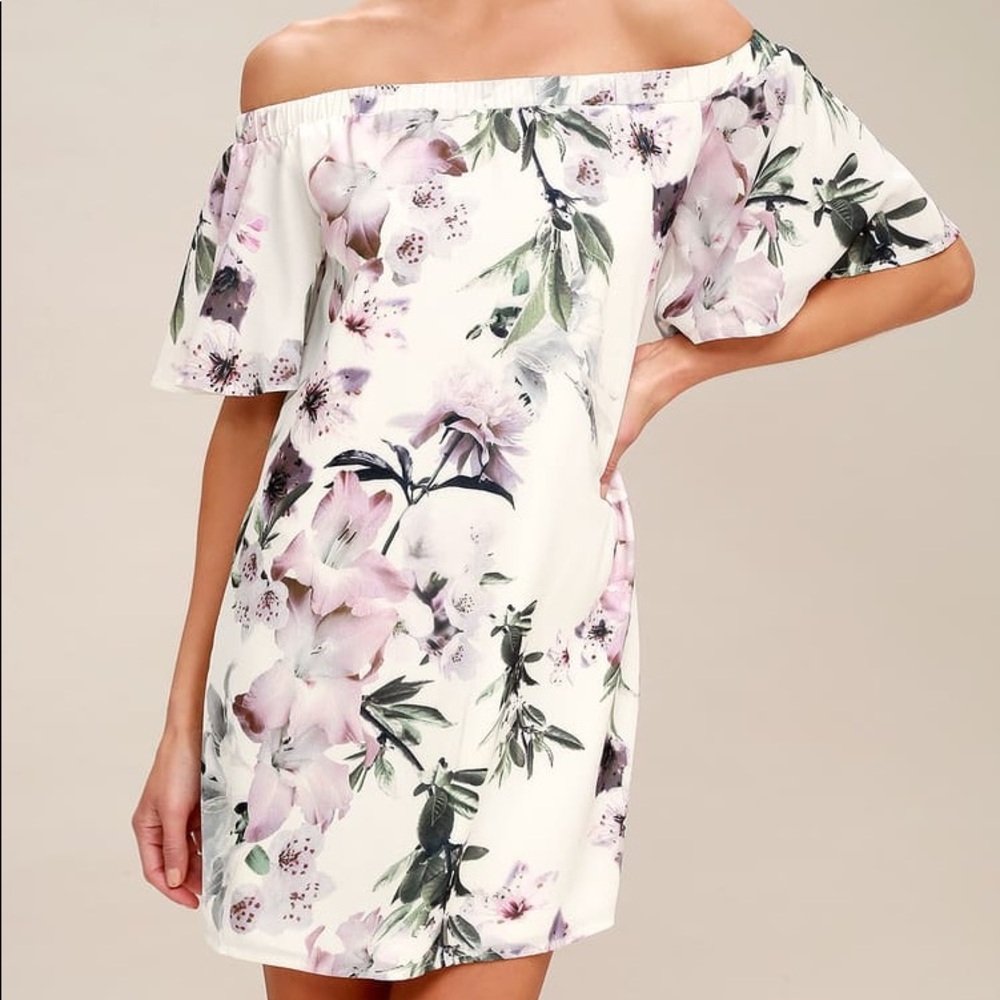 White floral dress